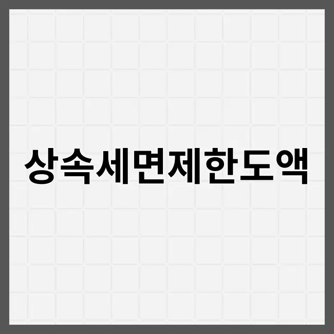 상속세면제한도액