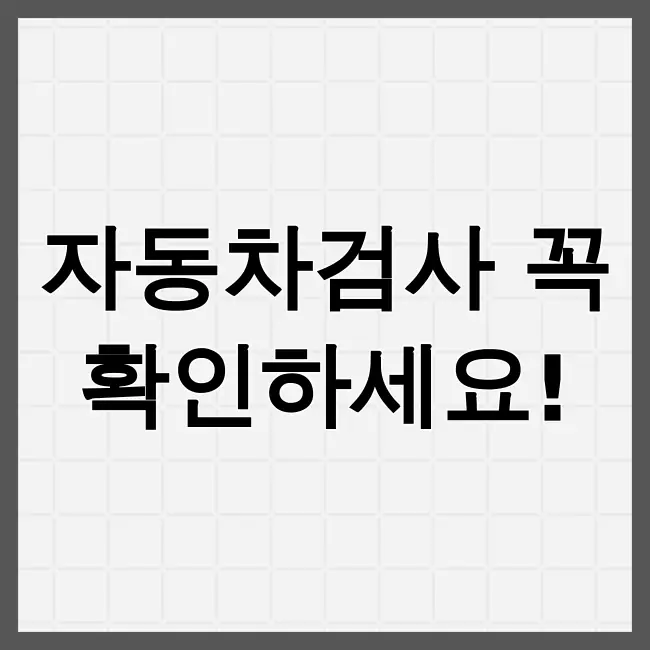 자동차검사기간 조회