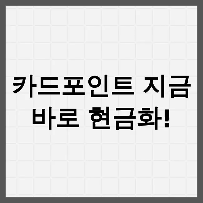 카드포인트 현금화